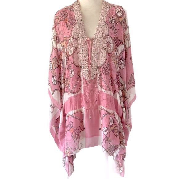 KAFTAN QUEEN pale pink beaded and jewel encrusted Kaftan - Picture 14 of 16
